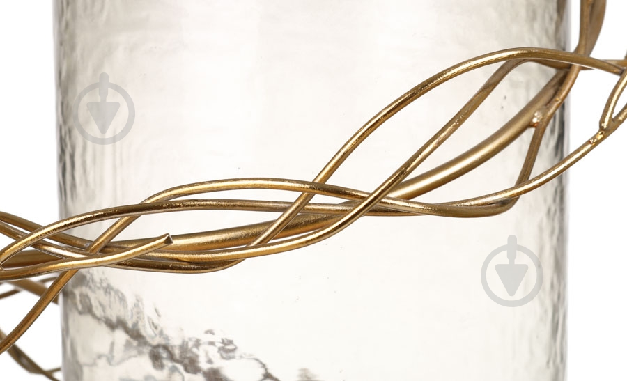 Ваза стеклянная PANACHE 24x34 см 34 см серо-золотая 30501 - фото 3