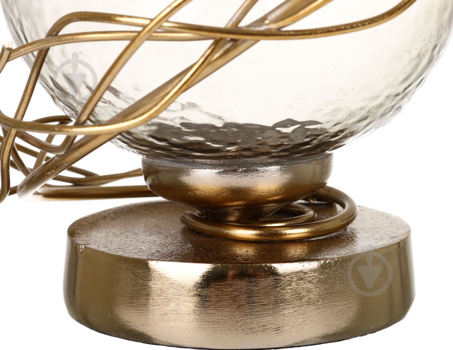 Ваза стеклянная PANACHE 24x34 см 34 см серо-золотая 30501 - фото 2