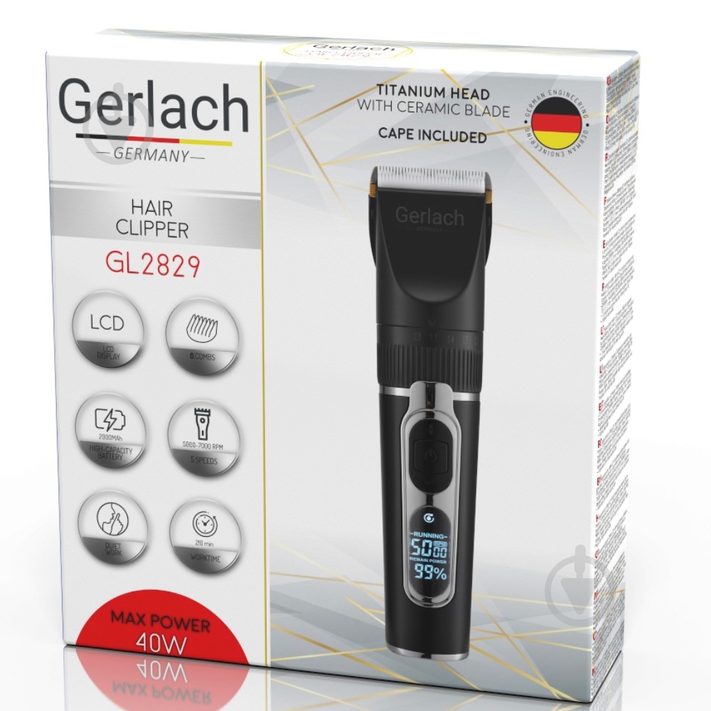 Машинка для стрижки волос Gerlach GL 2829 - фото 9