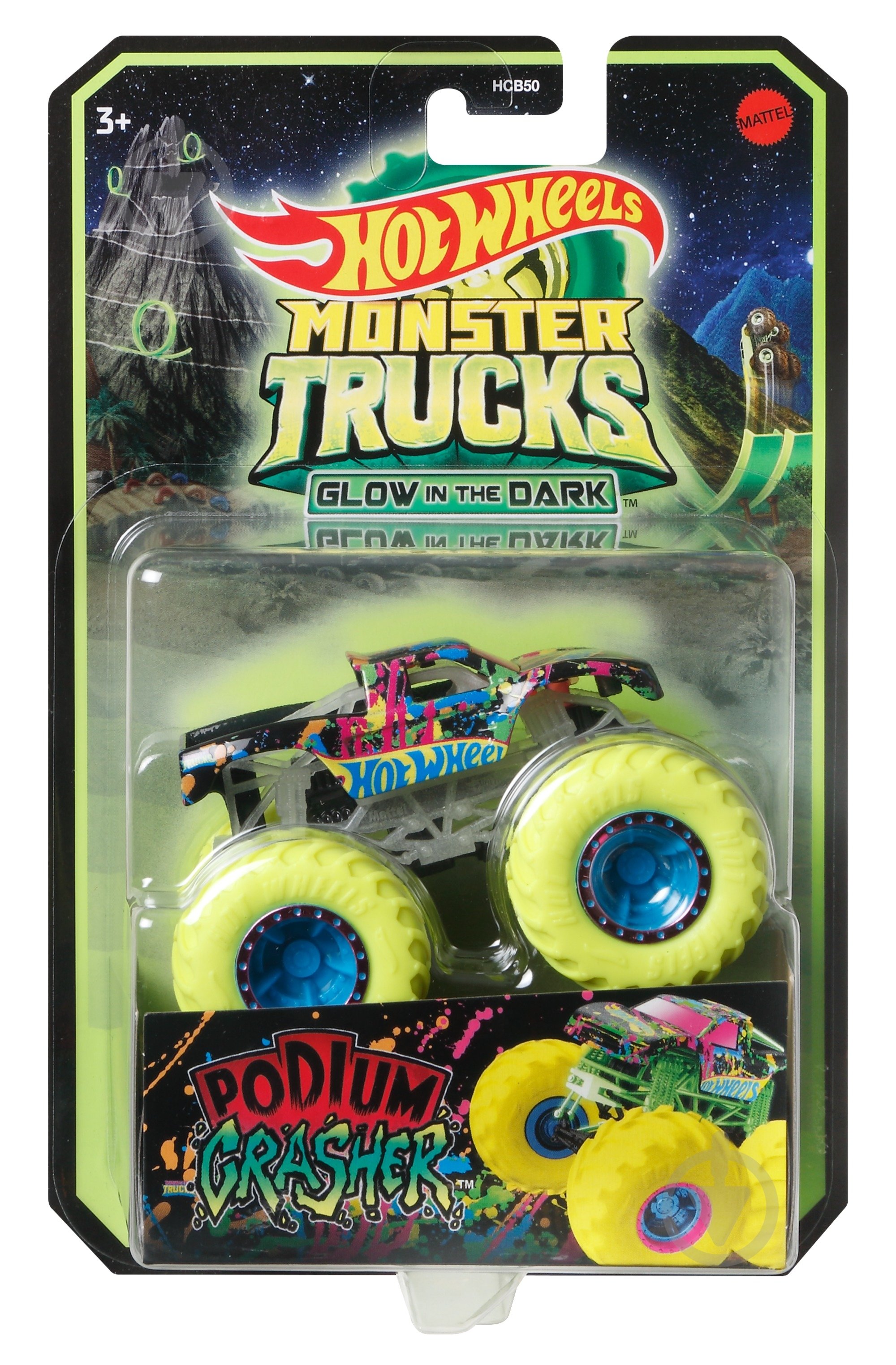 Машинка Hot Wheels позашляховик 1:64 Сяючі в темряві серії Monster Trucks (в ас.) HCB50 - фото 5