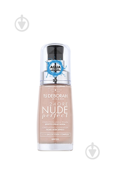 Тональная основа DEBORAH 24ORE Nude Perfect 2.1 Vanilla 30 мл - фото 1 Тональная основа DEBORAH 24ORE Nude Perfect 2.1 Vanilla 30 мл - фото 1