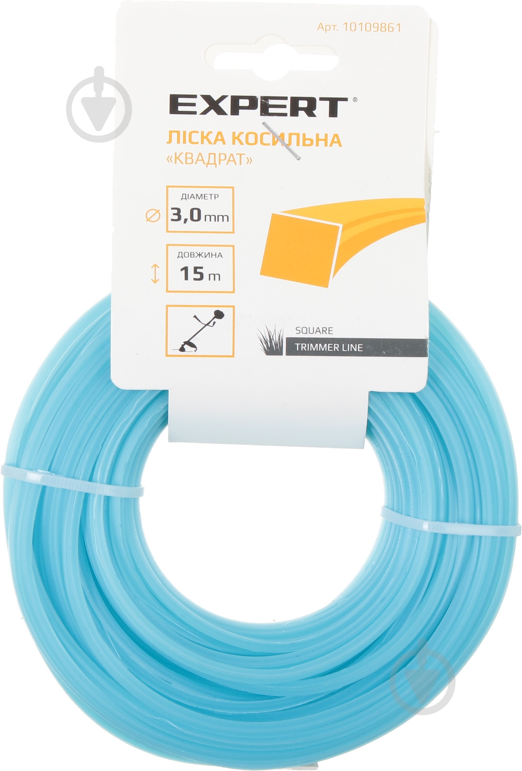 Волосінь для мотокоси Expert Garden Квадрат 3 мм - фото 1 Волосінь для мотокоси Expert Garden Квадрат 3 мм - фото 1