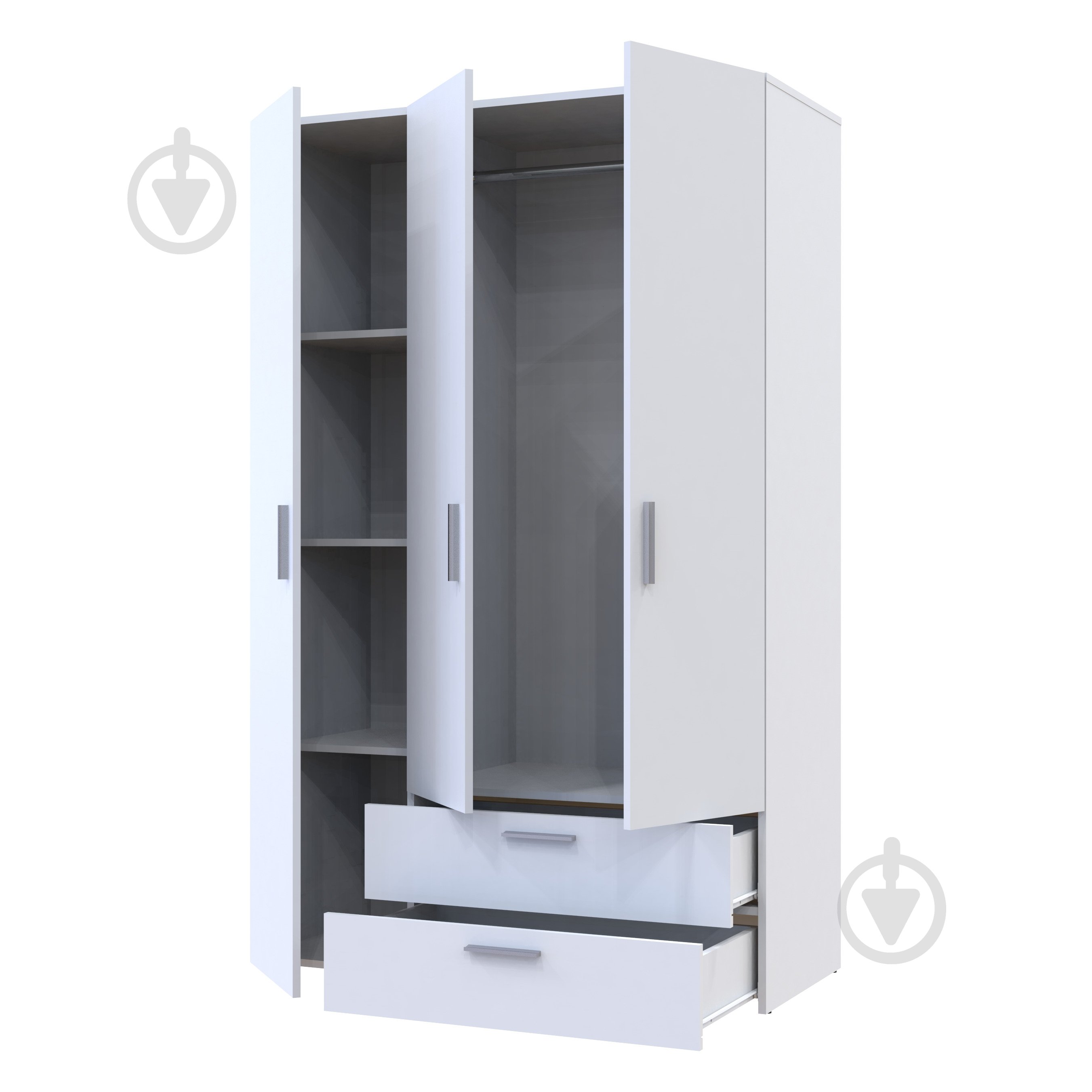 Шкаф гардеробный Doros Эктор 1812х1163х511 мм белый - фото 3