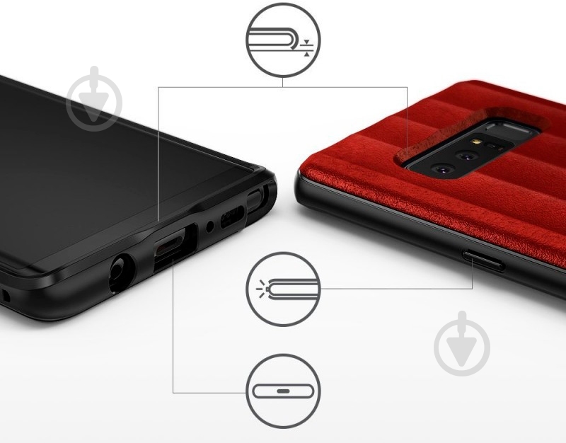 Чехол Ringke Flex S для Samsung Galaxy Note 8 Red (RCS4382) - фото 3