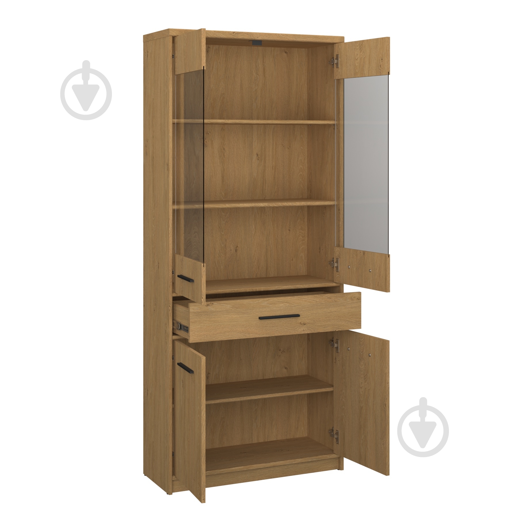 Витрина высокая 2D2W1S PAVI дуб каменный - фото 2 Витрина высокая 2D2W1S PAVI дуб каменный - фото 2