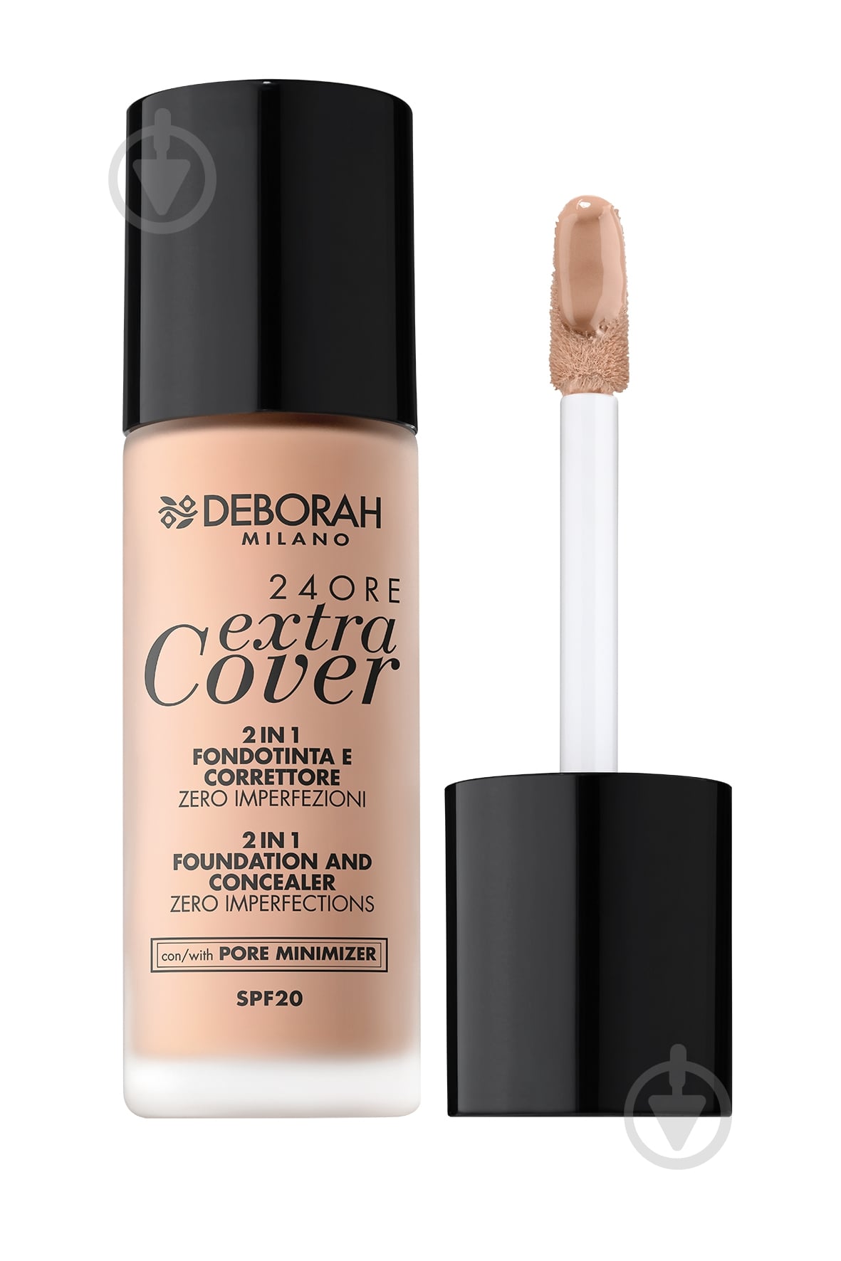 Тональная основа DEBORAH EXTRA COVER 2 в 1 02 beige 30 мл - фото 1 Тональная основа DEBORAH EXTRA COVER 2 в 1 02 beige 30 мл - фото 1