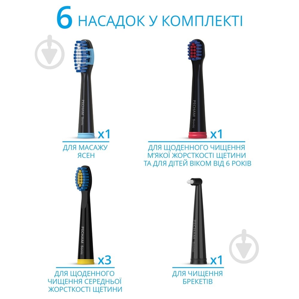 Електрична зубна щітка Pecham Black Travel PC-085 - фото 3