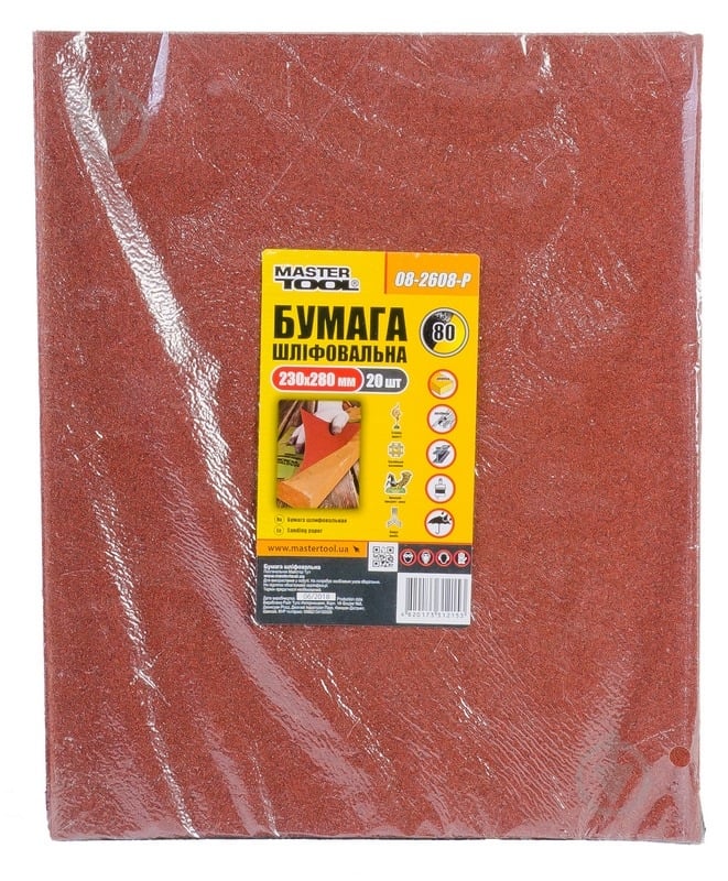 Наждачная бумага MasterTool водостойкий 08-2608-Р - фото 1 Наждачная бумага MasterTool водостойкий 08-2608-Р - фото 1