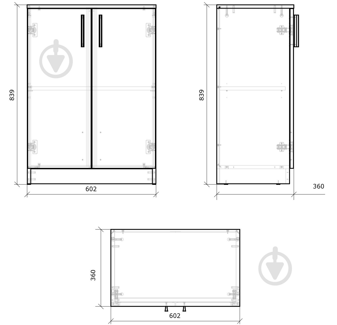 Книжный шкаф Грейд Оптимал 1 2д дуб сонома - фото 3