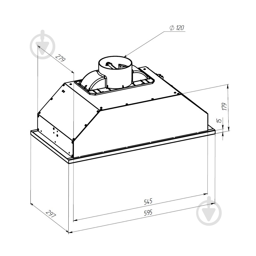 Вытяжка Pyramida HBE 60 SL BL - фото 4 Вытяжка Pyramida HBE 60 SL BL - фото 4