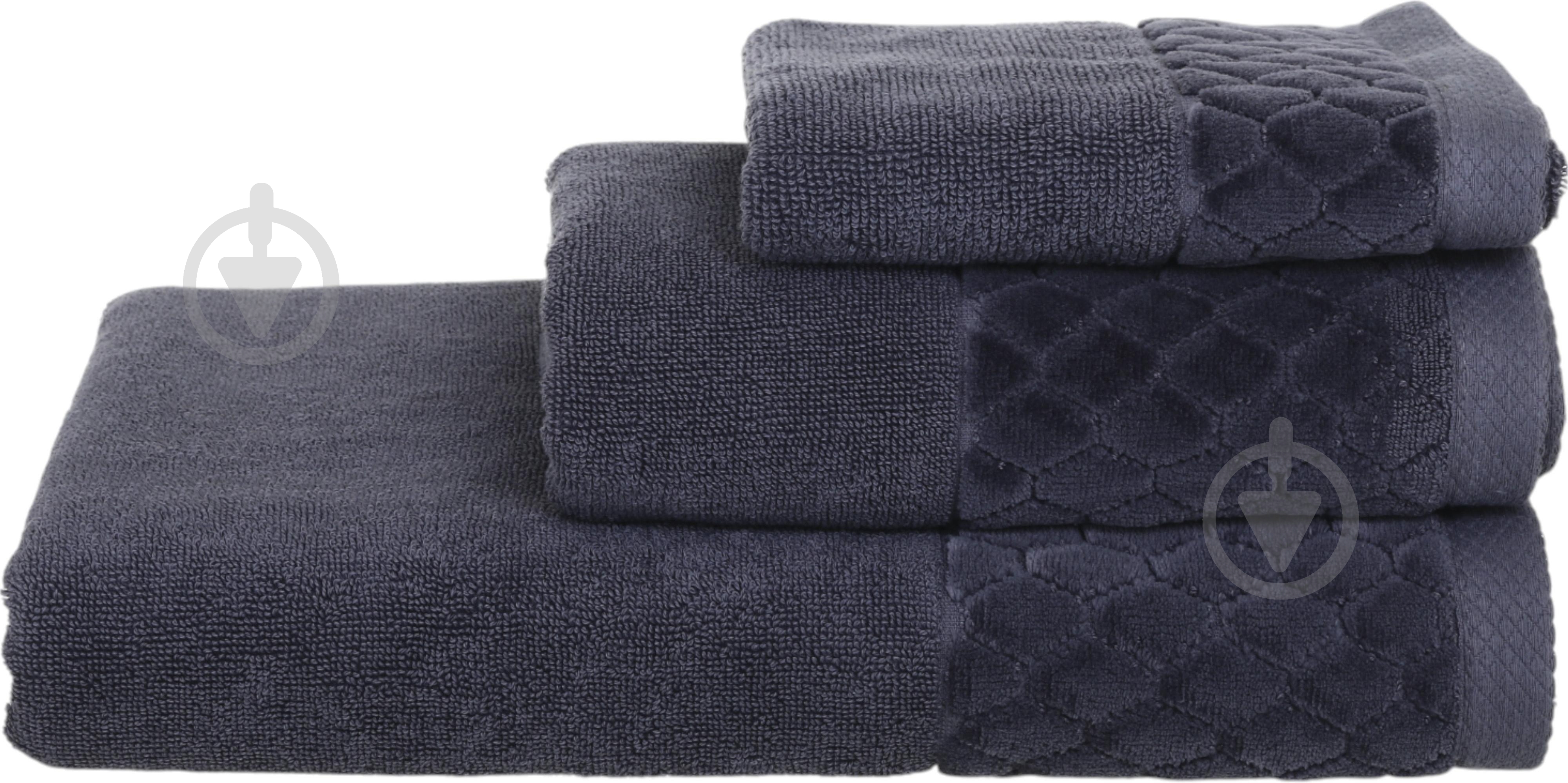 Полотенце махровое VELOUR CELLS 70x140 см антрацит La Nuit - фото 1