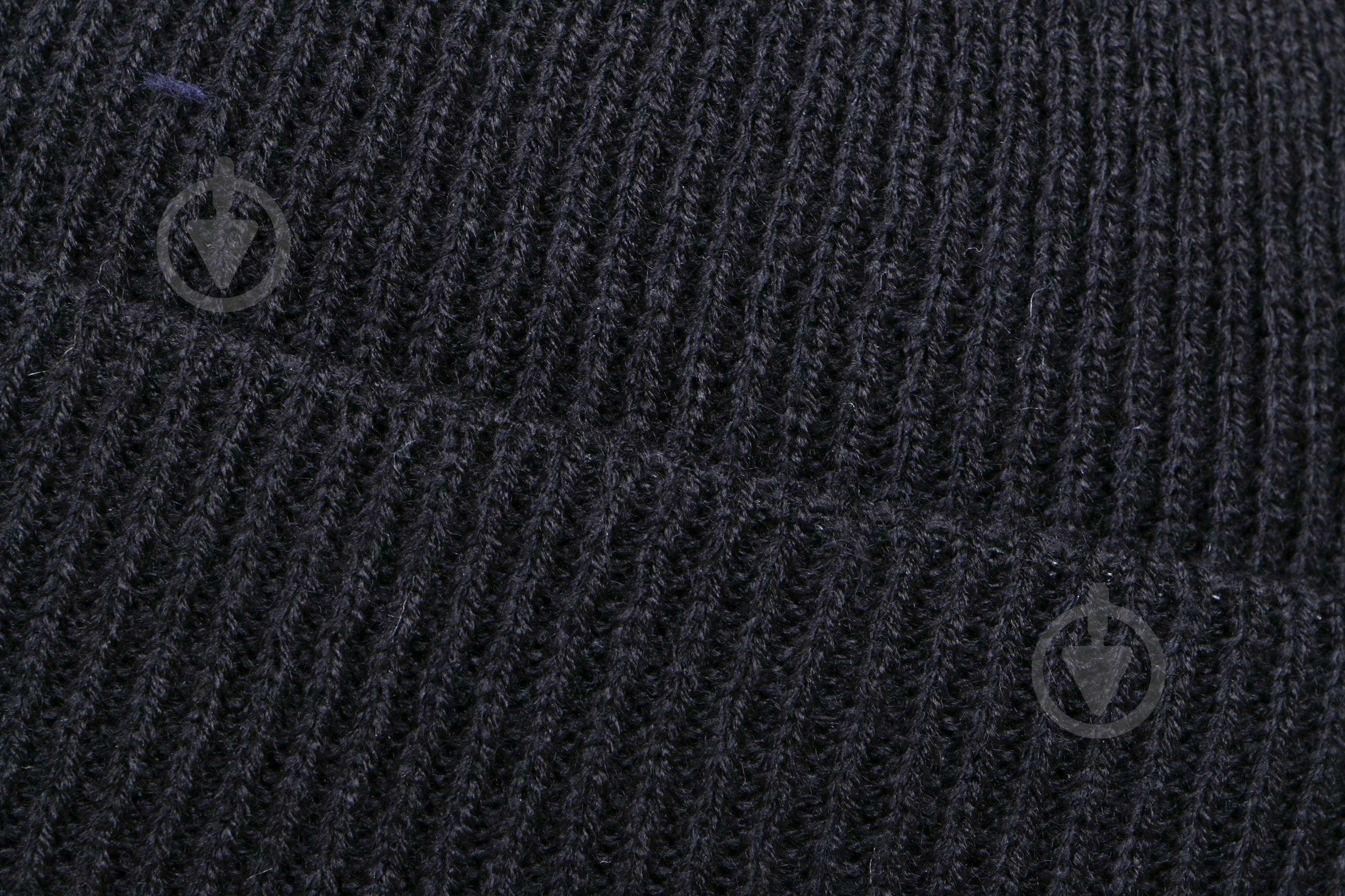 Шапка напіввовняна черный - фото 2