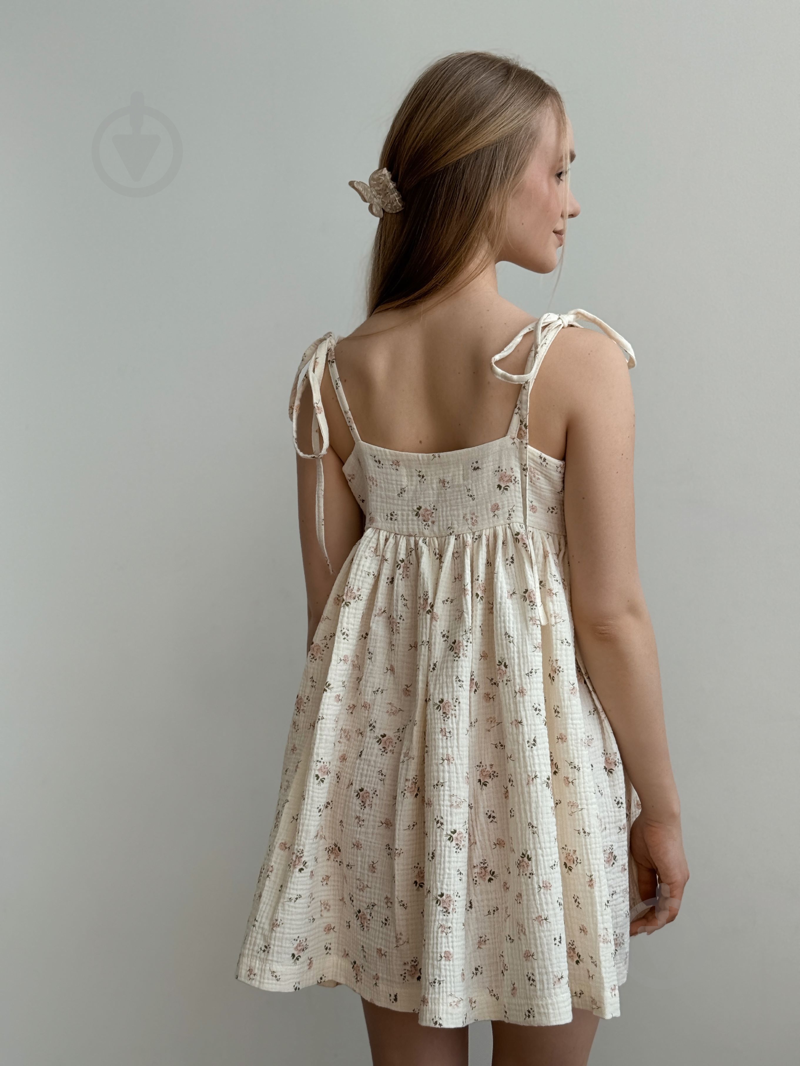 Сарафан MISO роза р. L молочный - фото 2 Сарафан MISO роза р. L молочный - фото 2