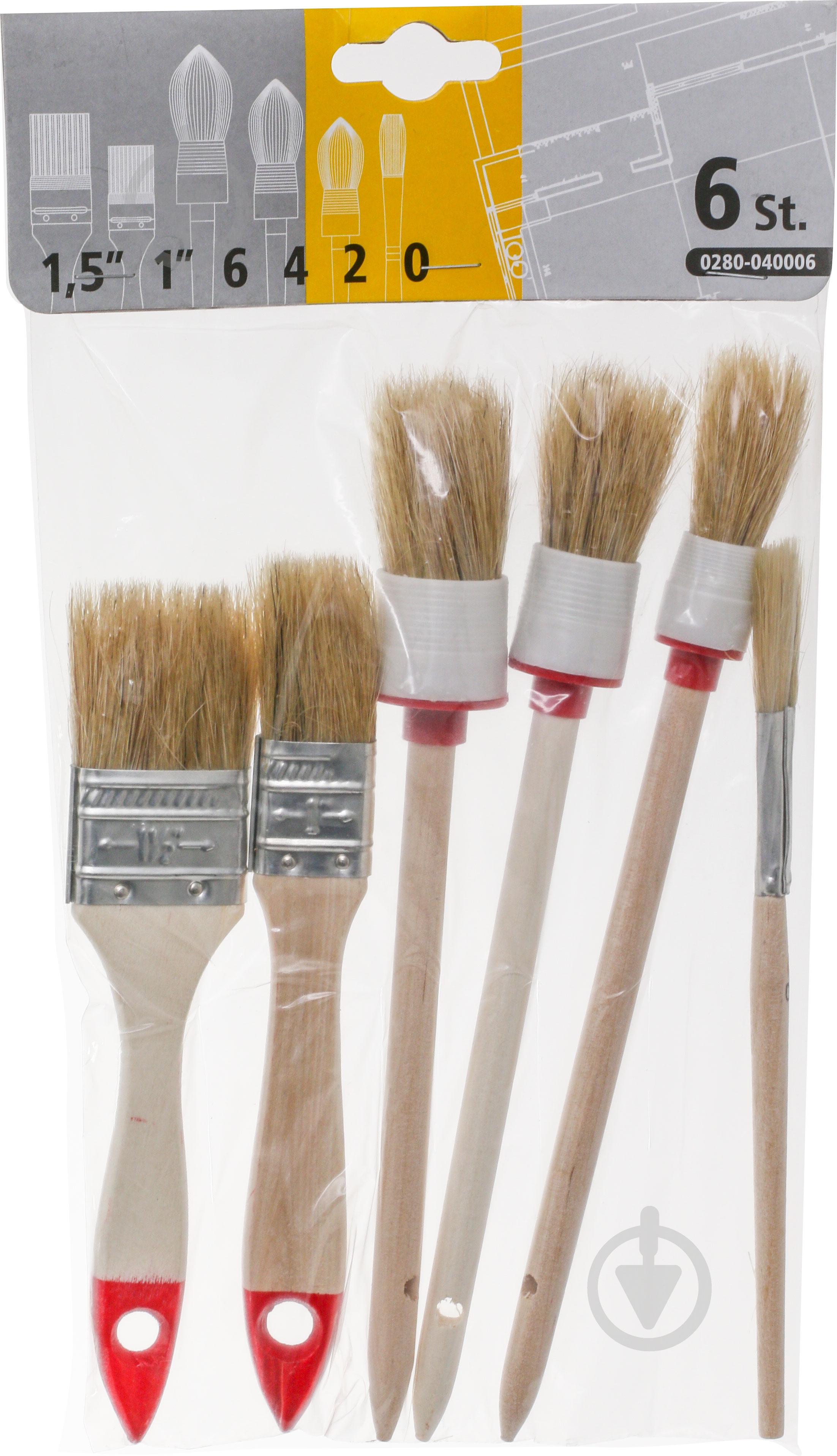 Набор кистей KAEM 6 шт. 0280-040006 - фото 2 Набор кистей KAEM 6 шт. 0280-040006 - фото 2