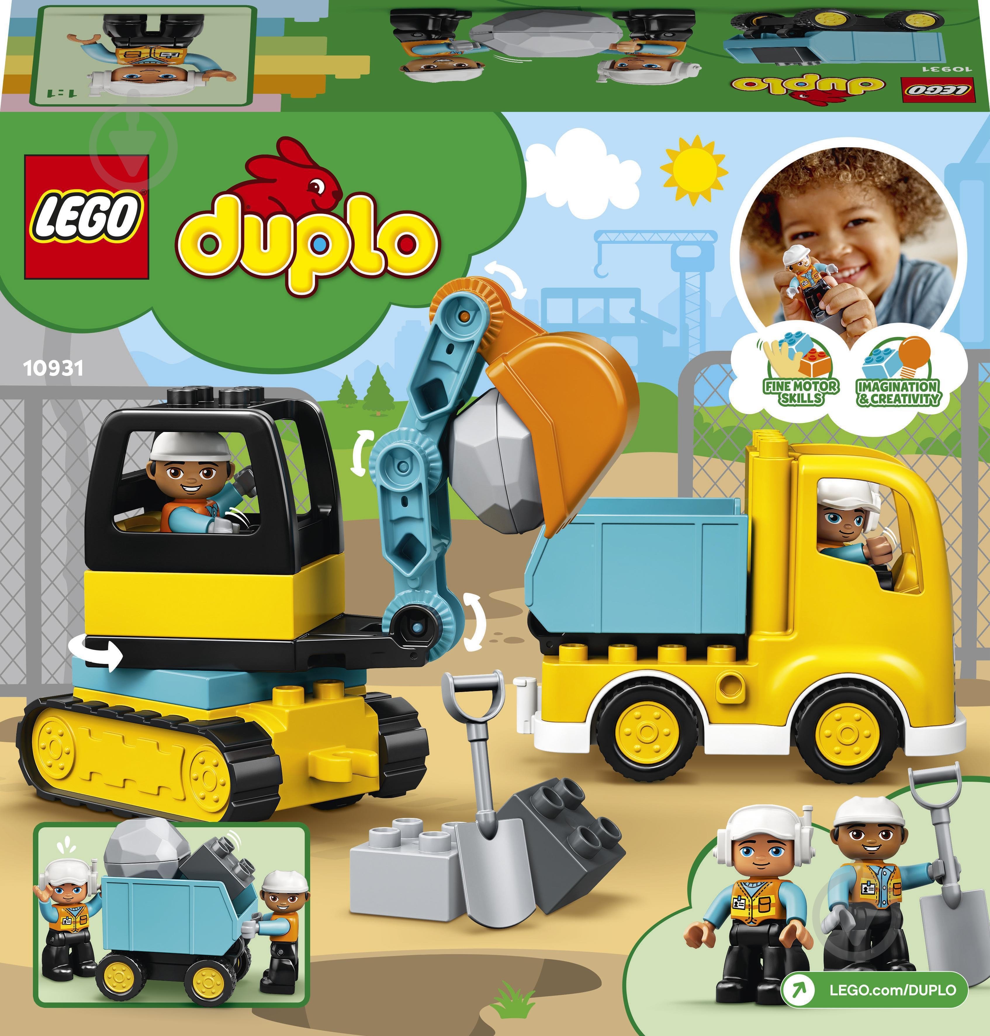 Конструктор LEGO DUPLO Вантажівка та гусеничний екскаватор 10931 - фото 7