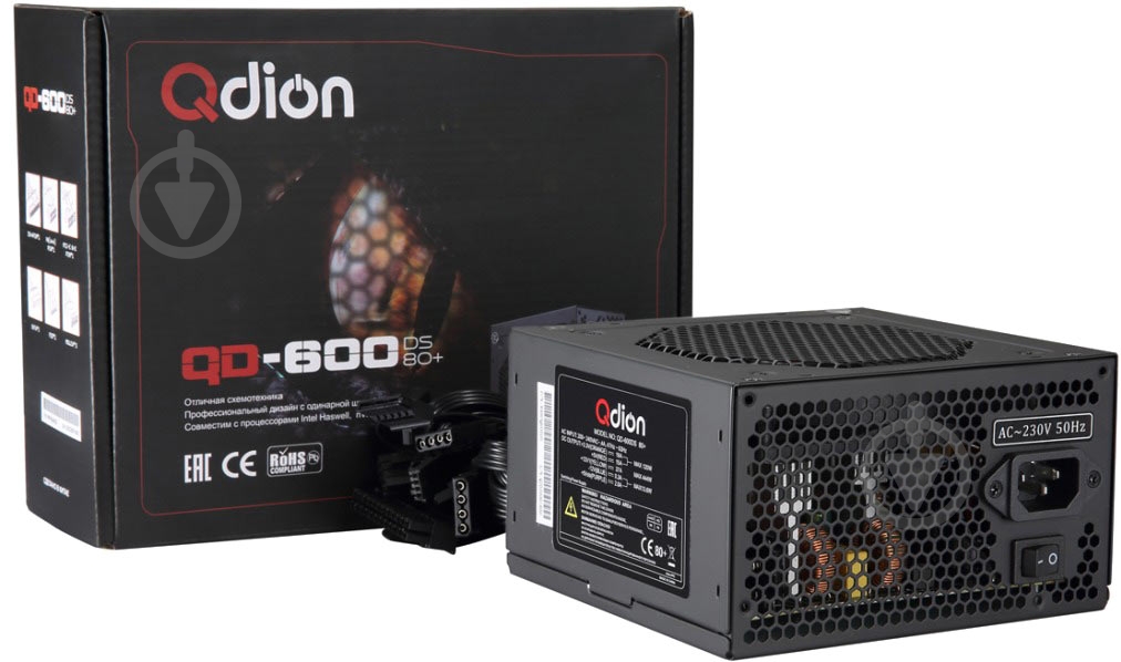 Блок питания Qdion QD-600DS 80+ 600 Вт - фото 4