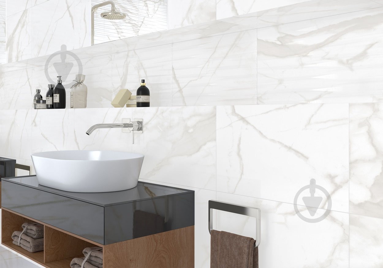 Плитка EcoCeramic ESSENTIAL WHITE 25х70 - фото 4