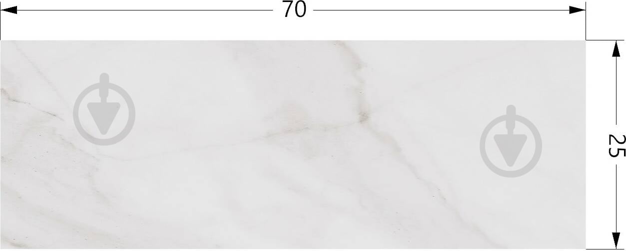 Плитка EcoCeramic ESSENTIAL WHITE 25х70 - фото 2