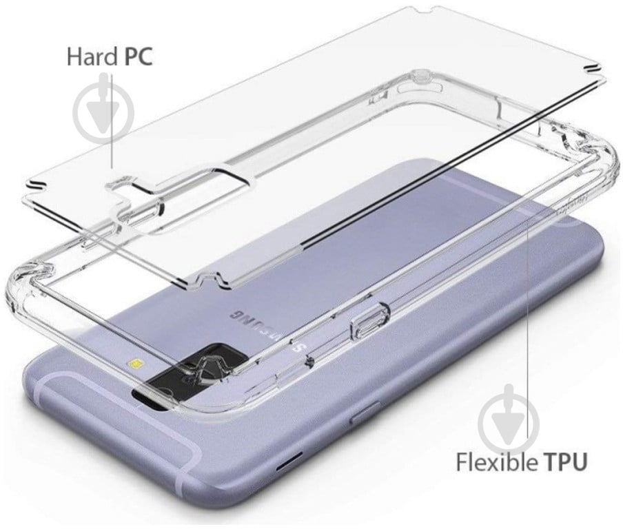 Чехол Ringke Fusion для Samsung Galaxy A6 Plus Clear (RCS4439) - фото 5