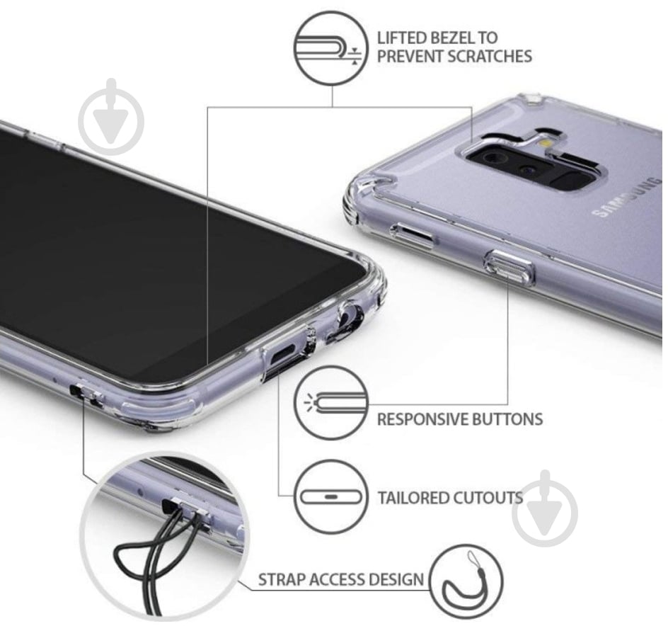 Чехол Ringke Fusion для Samsung Galaxy A6 Plus Clear (RCS4439) - фото 6