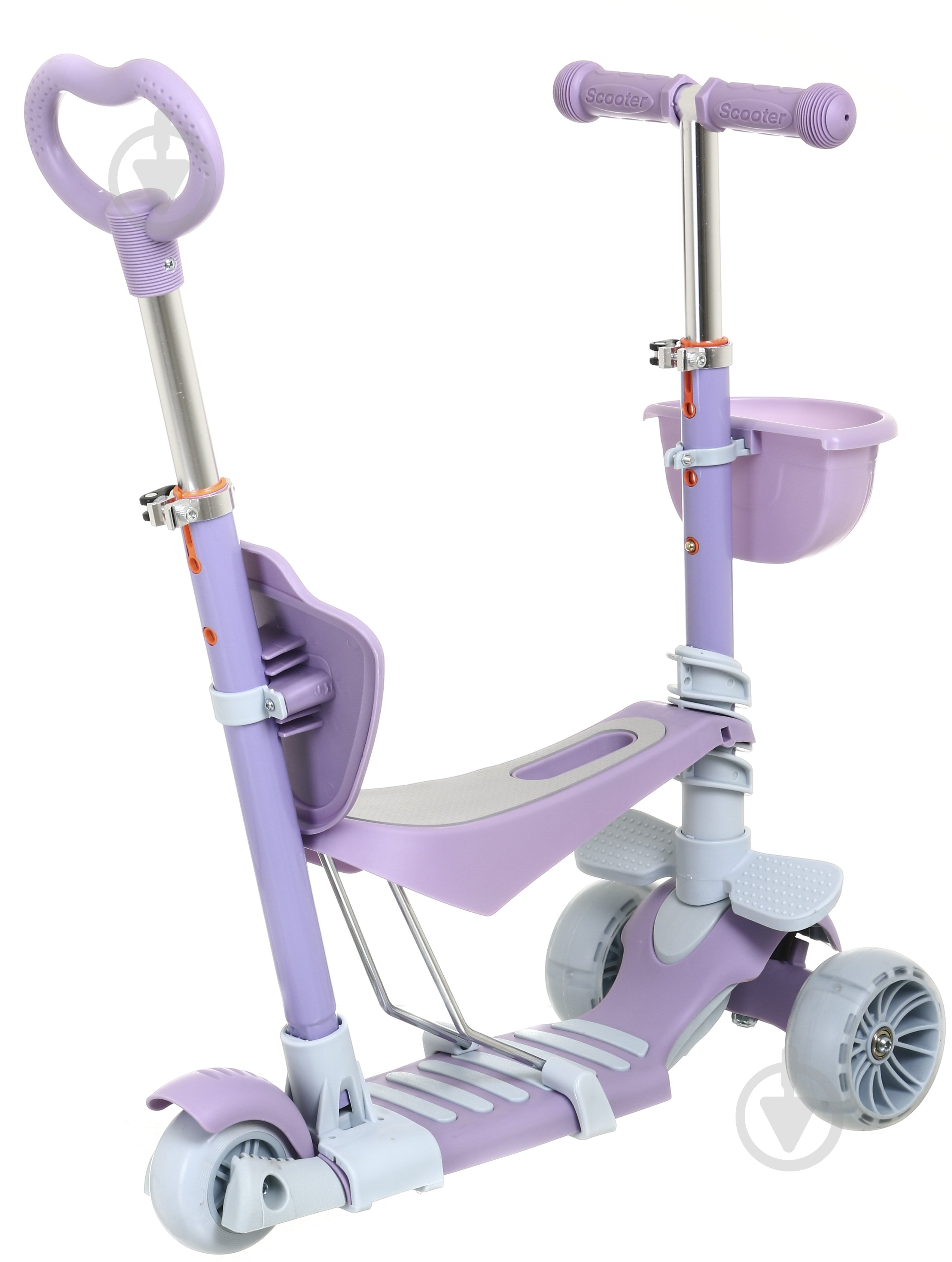 Самокат-трансформер Shantou 6 в 1 56x26x77-90 см бузковий KS 702-2 - фото 3