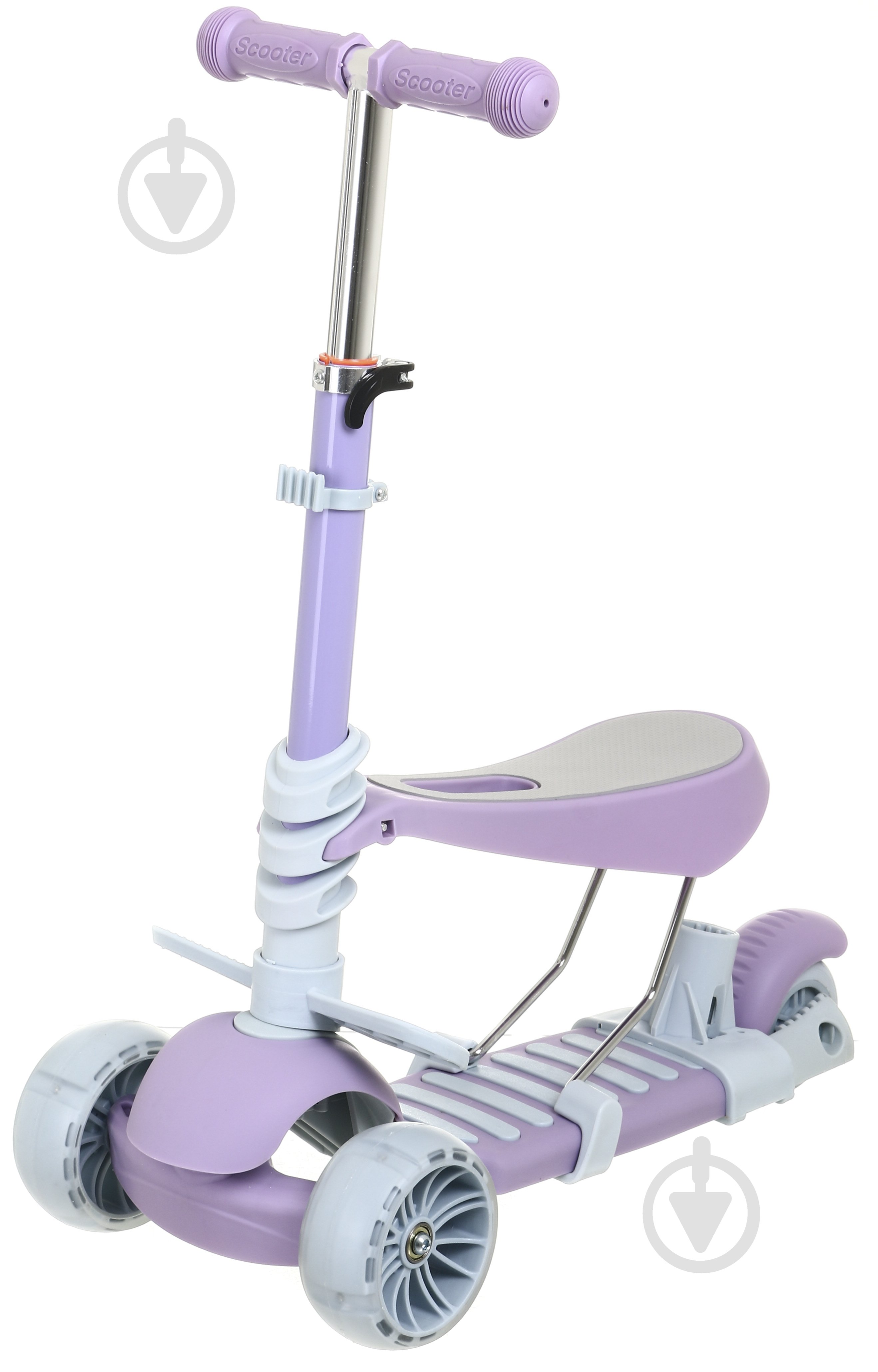 Самокат-трансформер Shantou 6 в 1 56x26x77-90 см бузковий KS 702-2 - фото 4