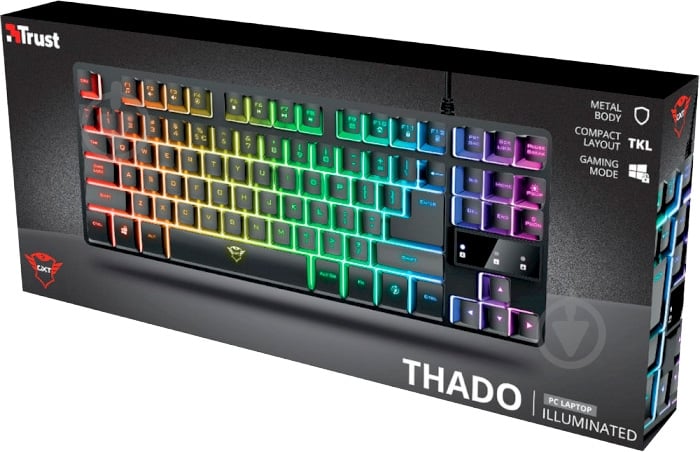 Клавіатура Trust Gaming GXT 833 Thado TKL (23724) black - фото 5
