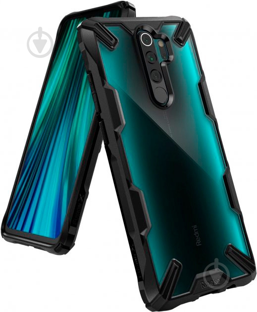 Чехол Ringke Fusion X Black для Xiaomi Redmi Note 8 Pro - фото 1 Чехол Ringke Fusion X Black для Xiaomi Redmi Note 8 Pro - фото 1