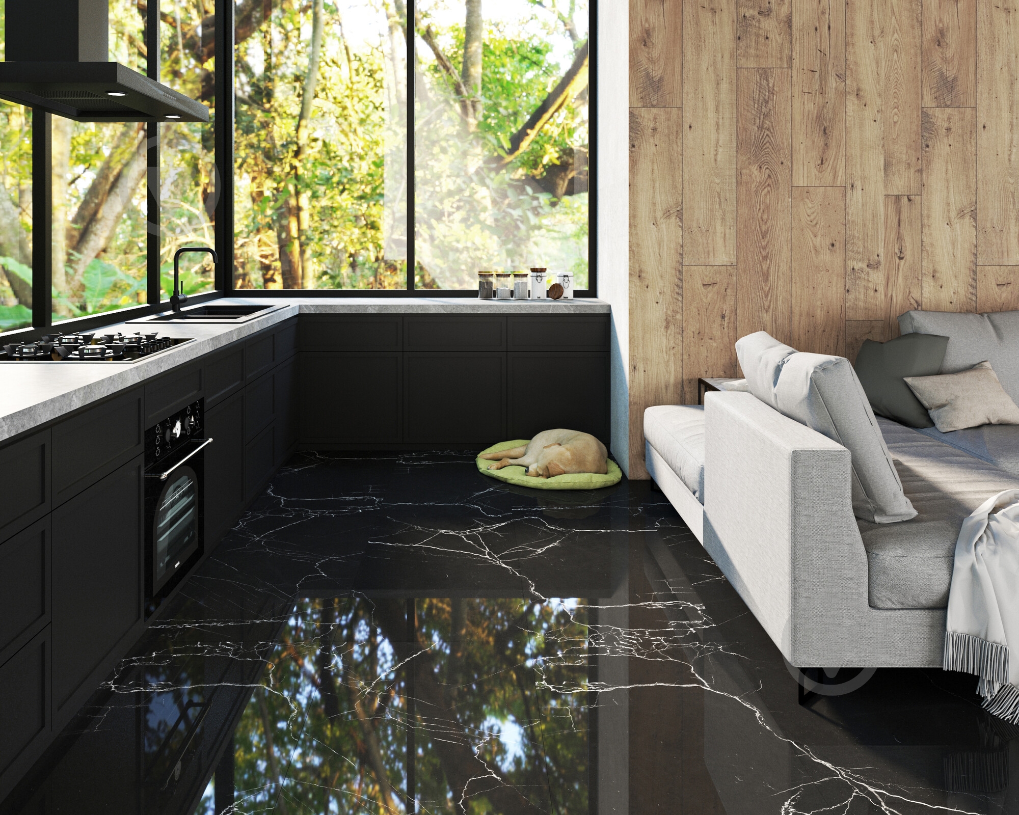 Плитка EcoCeramic SAIGON BLACK 60х120 - фото 5 Плитка EcoCeramic SAIGON BLACK 60х120 - фото 5