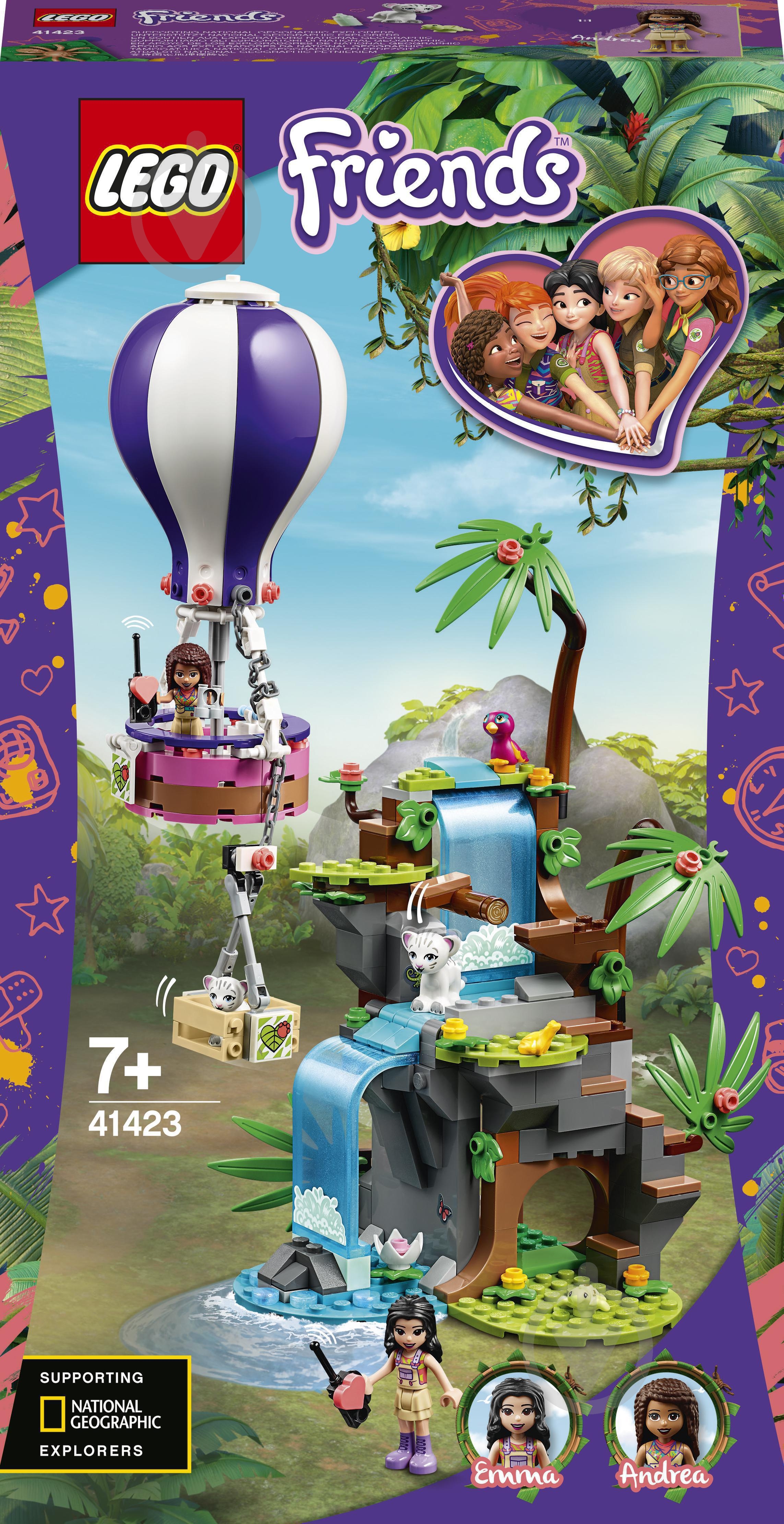 Конструктор LEGO Friends Джунгли: спасение тигра на воздушном шаре 41423 - фото 1 Конструктор LEGO Friends Джунгли: спасение тигра на воздушном шаре 41423 - фото 1
