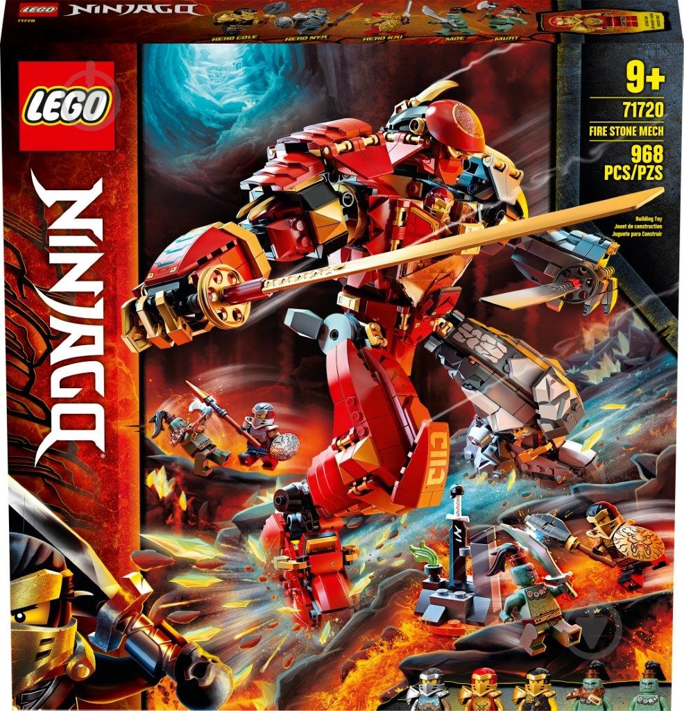 Конструктор LEGO Ninjago Вогнекам'яний робот 71720 - фото 1 Конструктор LEGO Ninjago Вогнекам'яний робот 71720 - фото 1