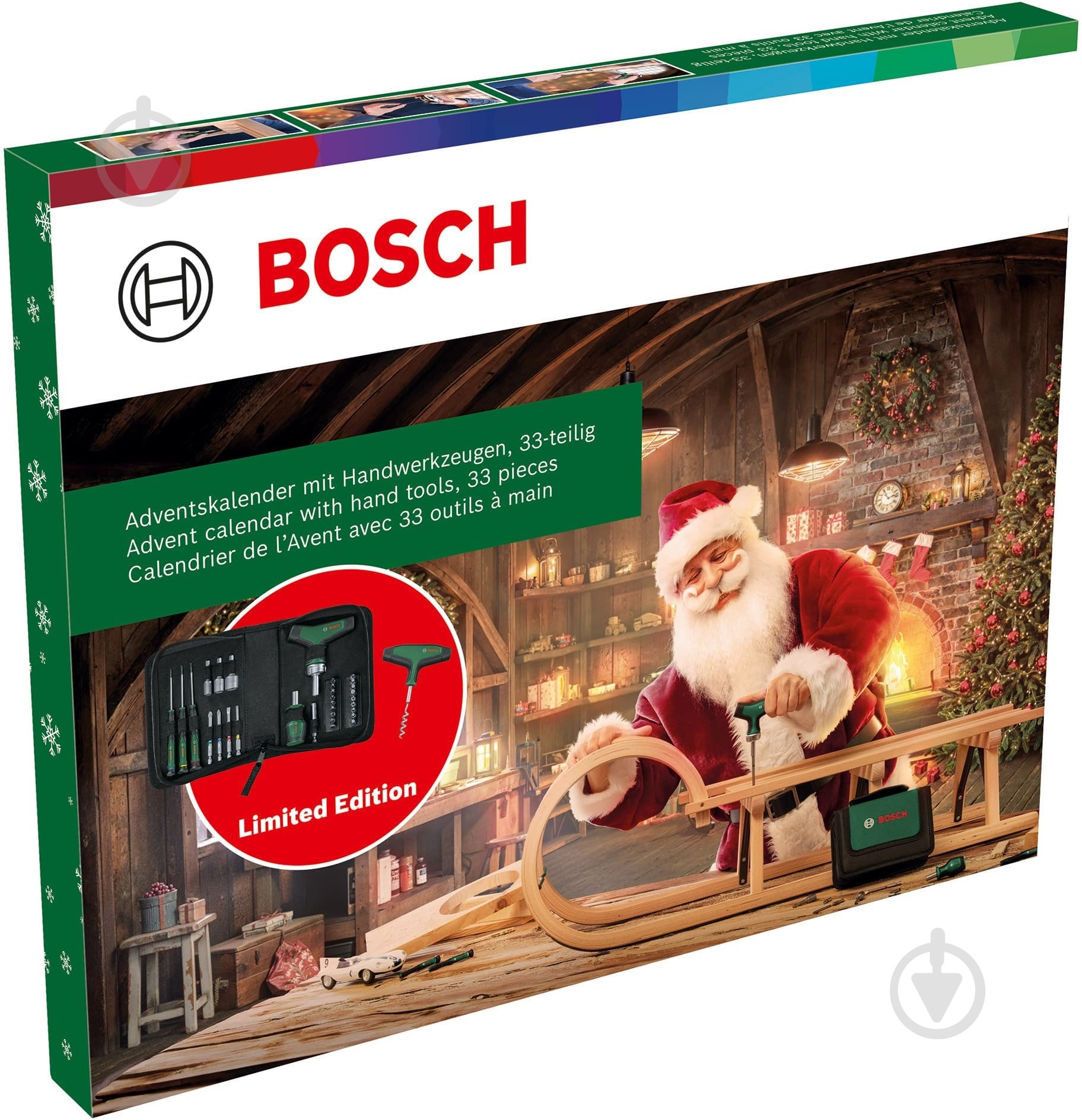 Набор ручного инструмента Hand tool Advent Calendar Bosch 1600A0349X 33 шт. - фото 1