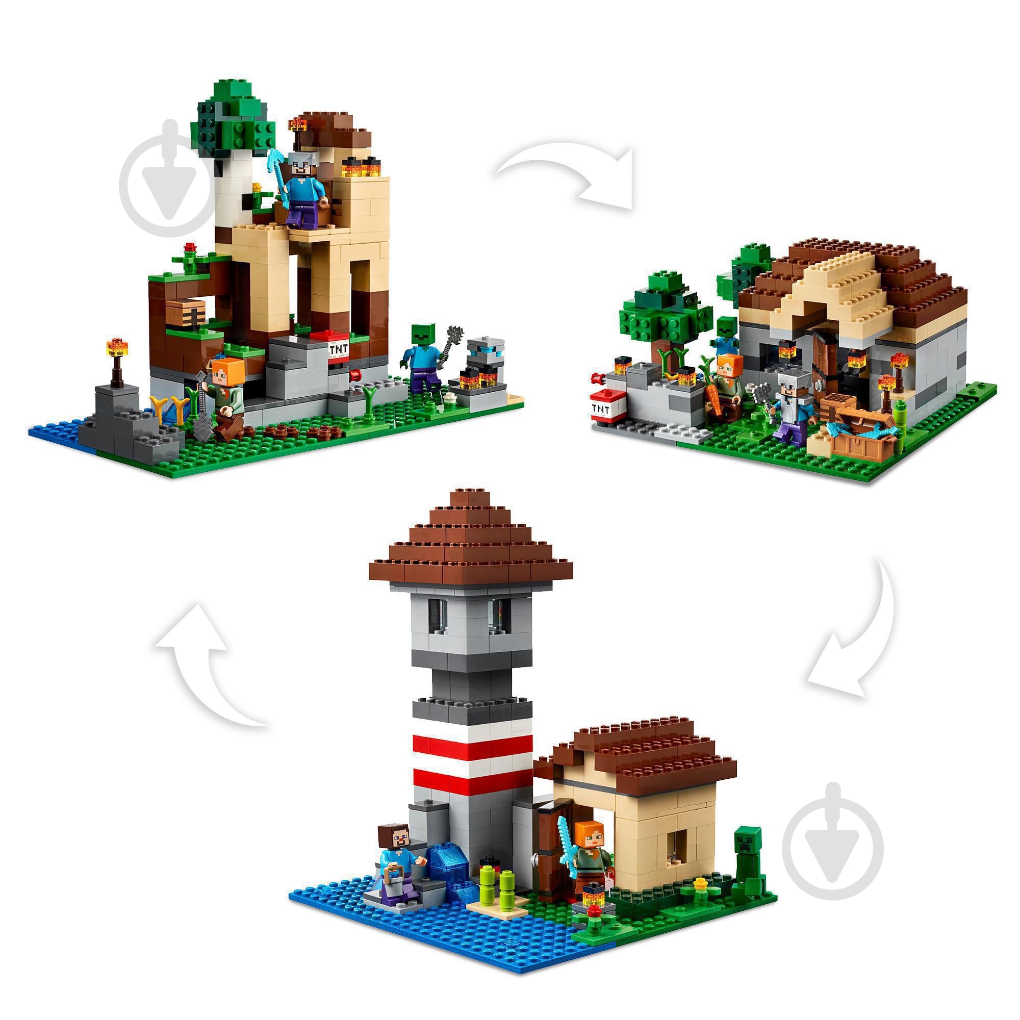 Конструктор LEGO Minecraft Верстак 3.0 21161 - фото 6