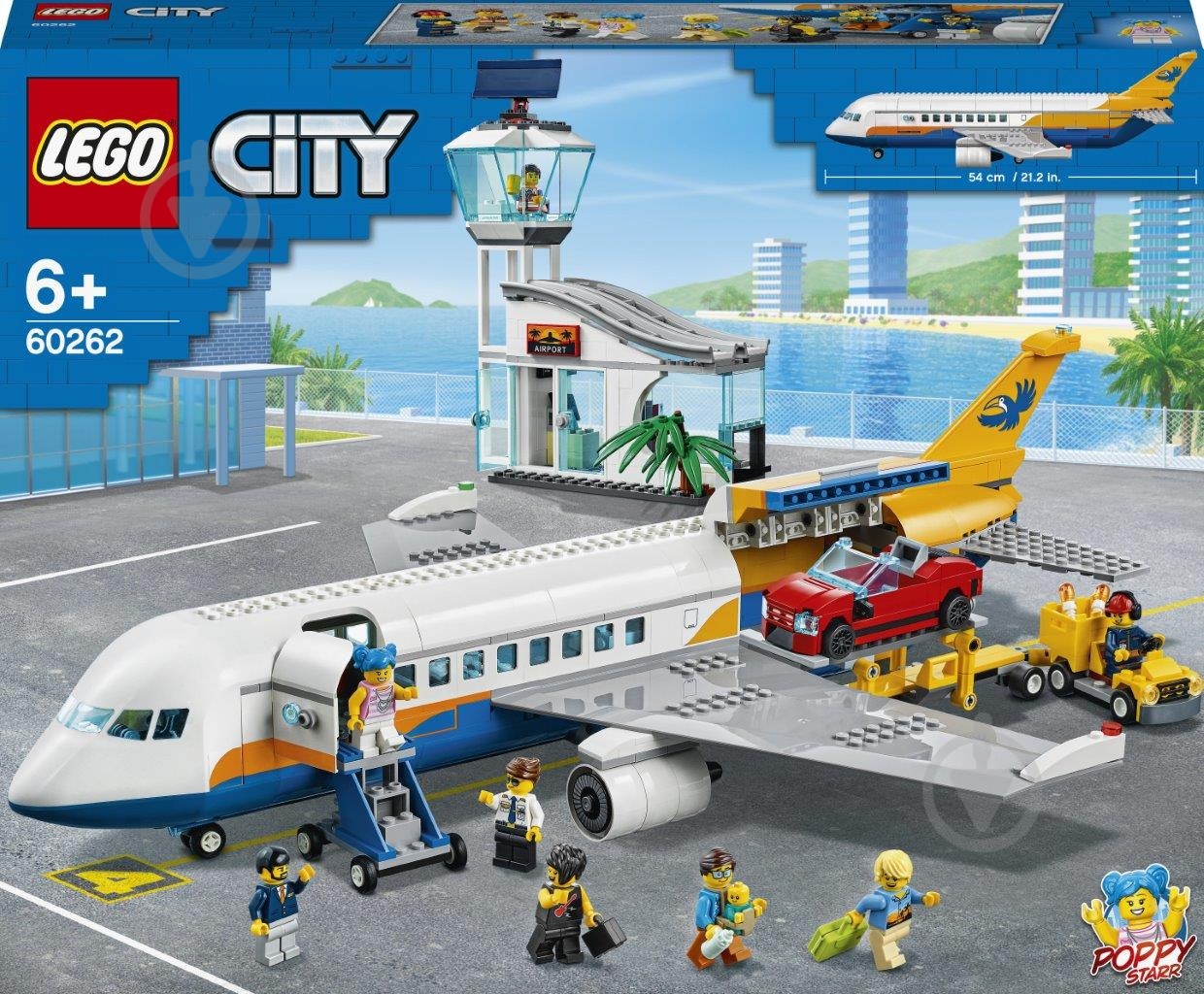 空港モデルセット ᐉ Конструктор LEGO City Пассажирский самолет 60262 • Купить в