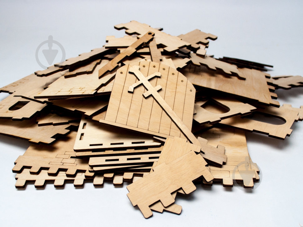 Деревянный 3D-конструктор Зірка Крепость 93887 - фото 6