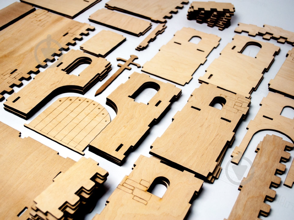 Деревянный 3D-конструктор Зірка Крепость 93887 - фото 8