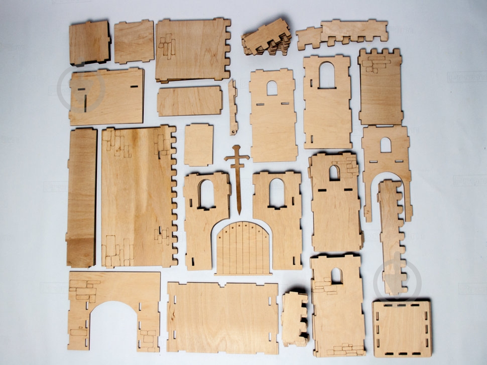 Деревянный 3D-конструктор Зірка Крепость 93887 - фото 5