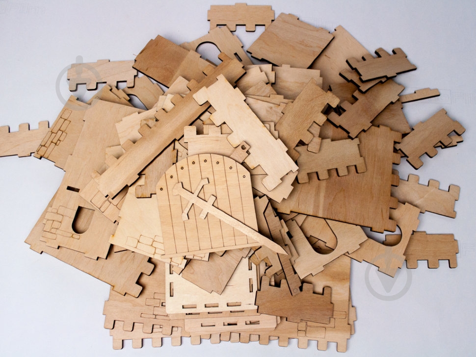 Деревянный 3D-конструктор Зірка Крепость 93887 - фото 9