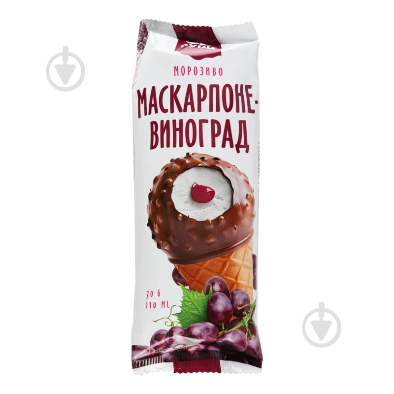 Мороженое Рудь Маскарпоне-виноград м/у 70г - фото 1