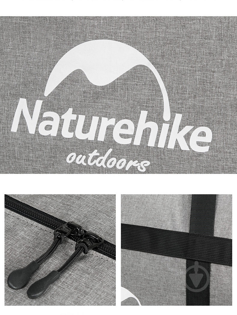 Сумка Naturehike 6927595724910 45 л серый - фото 4
