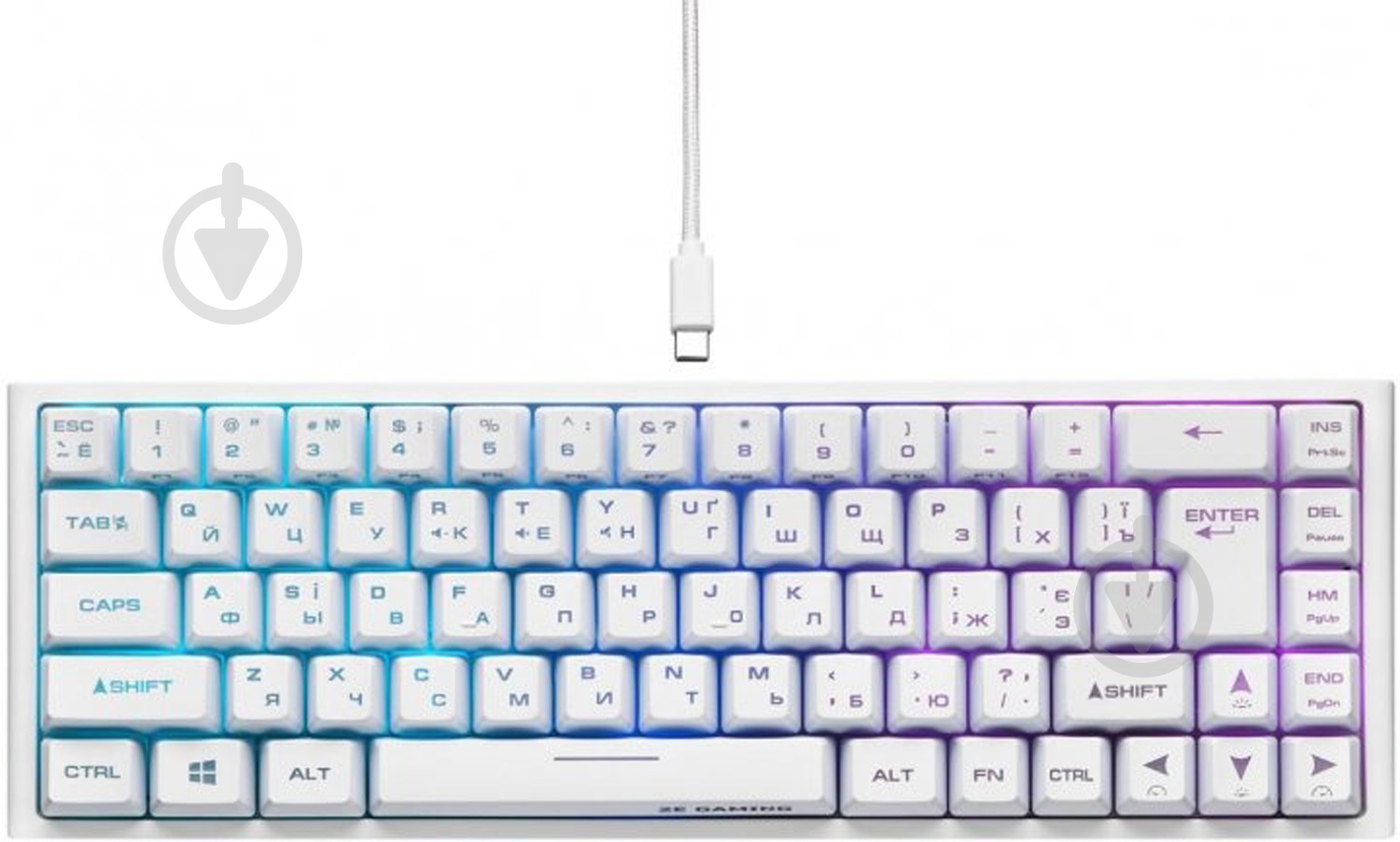 Клавиатура 2E Gaming (2E-KG360UWT) white - фото 2