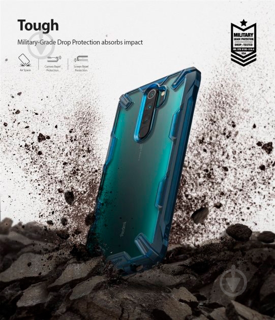 Чехол Ringke Fusion X Space Blue для Xiaomi Redmi Note 8 Pro - фото 5 Чехол Ringke Fusion X Space Blue для Xiaomi Redmi Note 8 Pro - фото 5