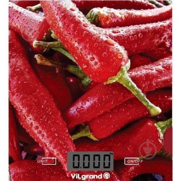 Весы кухонные ViLgrand VKS-525 Peppers - фото 1 Весы кухонные ViLgrand VKS-525 Peppers - фото 1