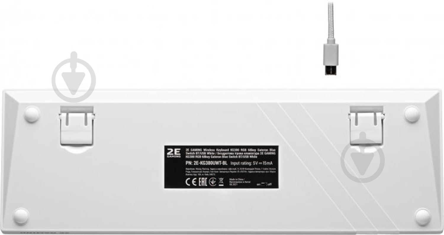 Клавиатура 2E Gaming Gateron Blue Switch (2E-KG380UWT-BL) white - фото 3