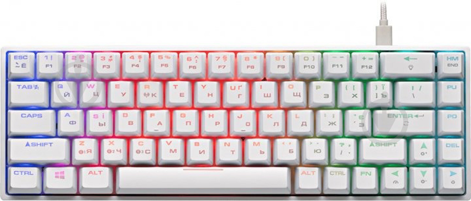 Клавиатура 2E Gaming Gateron Blue Switch (2E-KG380UWT-BL) white - фото 1
