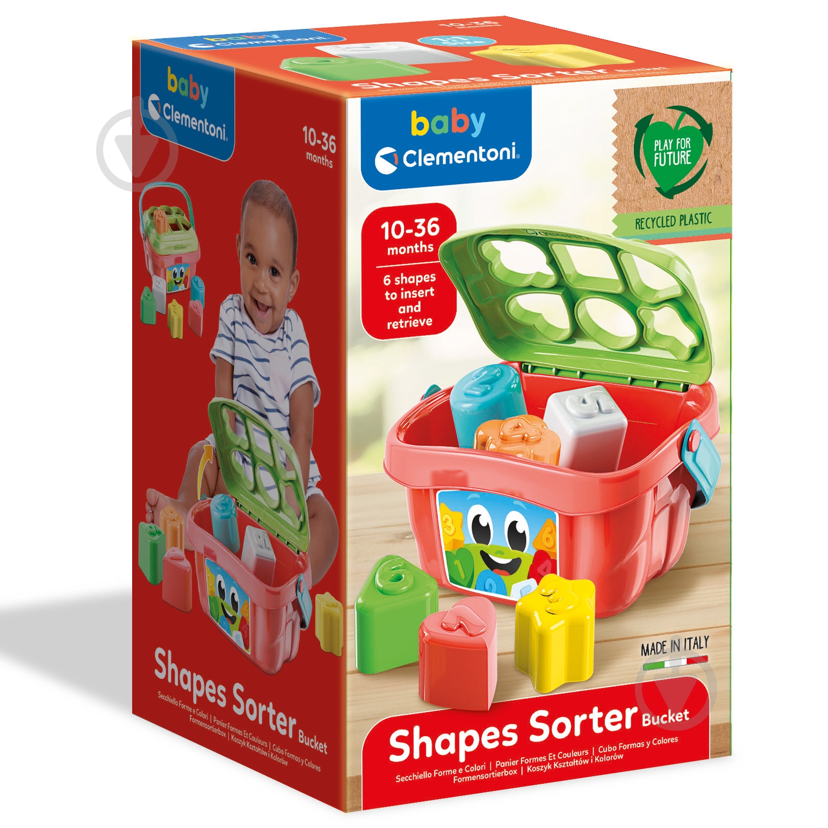 Сортер Clementoni Shapes Sorter Bucket 17106 - фото 8