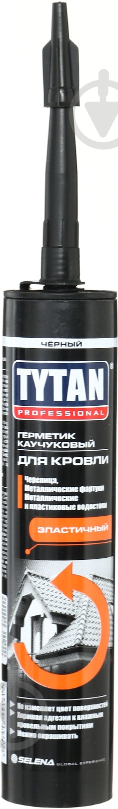 Герметик каучуковий Tytan чорний 310 мл - фото 1