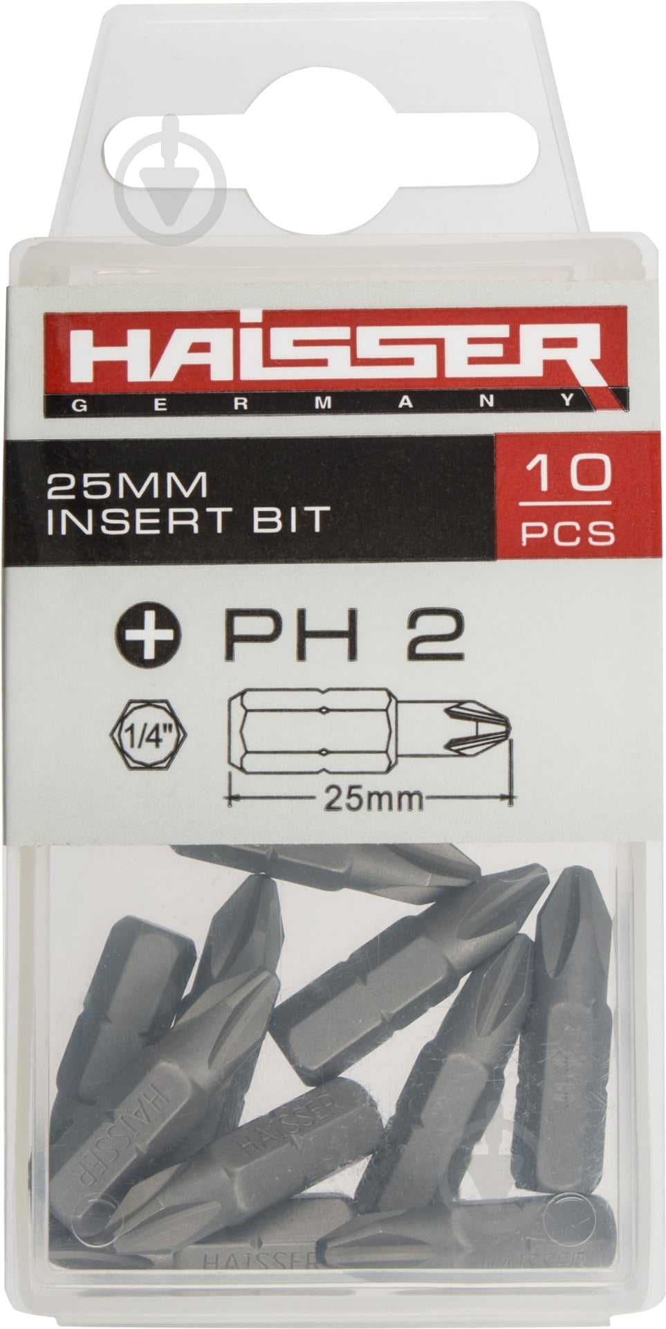 Бита Haisser PH2x25 мм 10 шт. 702502P - фото 2 Бита Haisser PH2x25 мм 10 шт. 702502P - фото 2