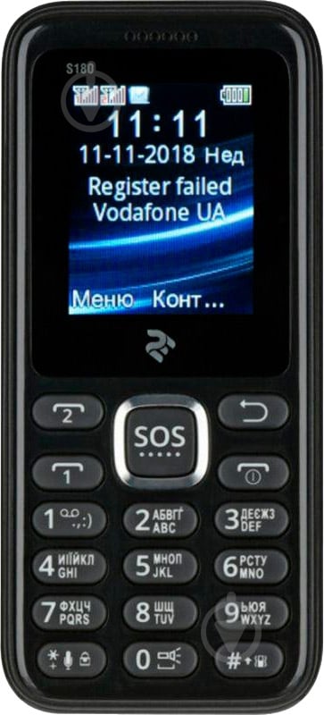 Мобільний телефон 2E S180 Dual SIM black - фото 2