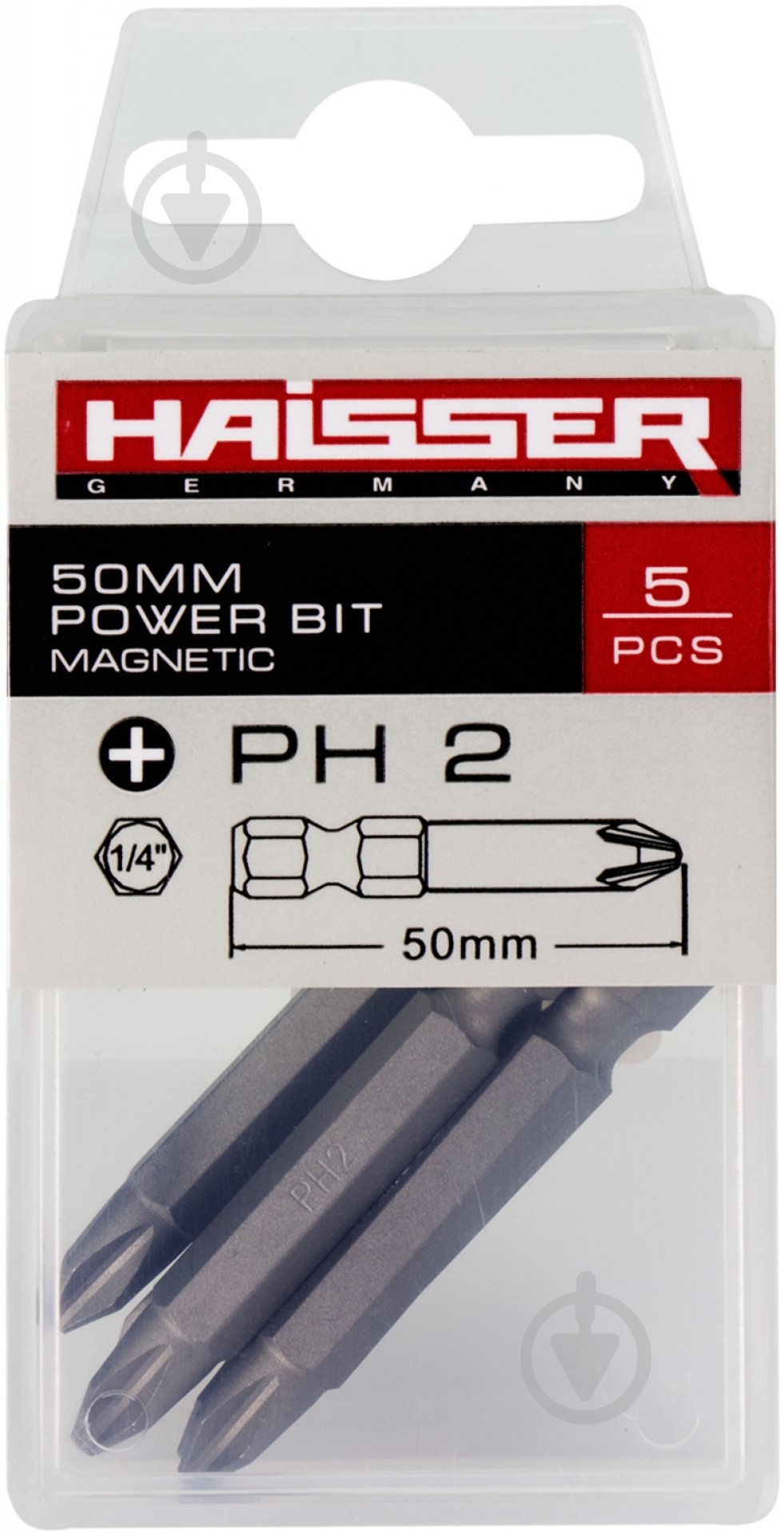 Бита Haisser PH2x50 мм 5 шт. 755002P - фото 1 Бита Haisser PH2x50 мм 5 шт. 755002P - фото 1